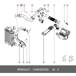 Renault BSG Turbo Hortumu 144606343R ESPACE V SCENIC Renault BSG Turbo Hortumu 144606343R ESPACE V SCENIC