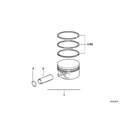 Land Rover FEDERAL Piston+Segman 11251708901 E38 E39 X5