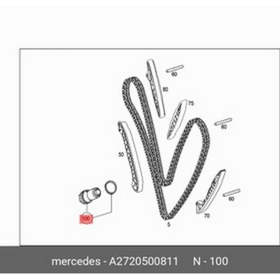 Mercedes FEBI Eksantrik Zincir Gergi Seti A2720500811 204 211 212 yedek parça