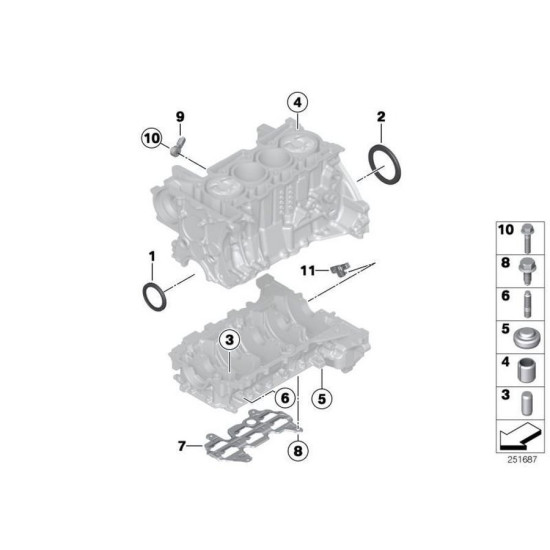 Bmw IOE-BMW Blok Arka Kapak Contali BMW 11137600465 F20 F21 F22 Bmw IOE-BMW Blok Arka Kapak Contali BMW 11137600465 F20 F21 F22 yedek parça