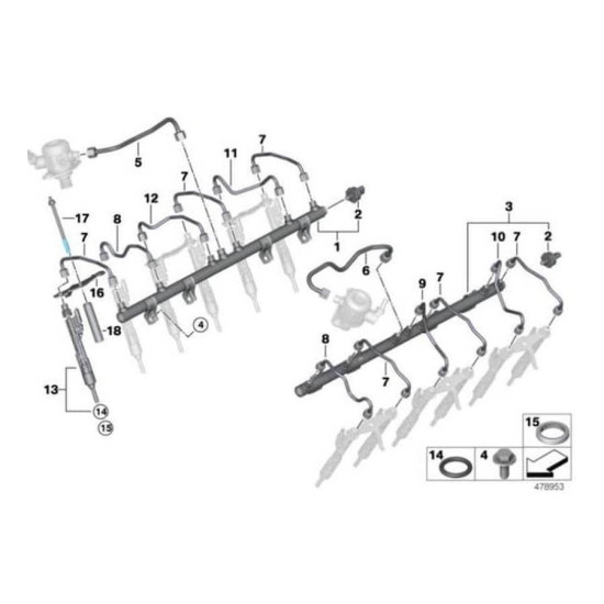 Bmw IOE-BMW Enjektor Alt Pulu 13539847174 F20 F21 F23 Bmw IOE-BMW Enjektor Alt Pulu 13539847174 F20 F21 F23 yedek parça