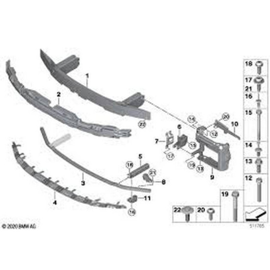 IOE-BMW Ön Tampon Darbe Emici 51117450946 G22 G23 yedek parça