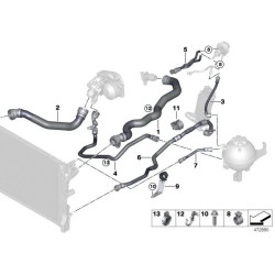 IOE-BMW Radyatör Hortumu 17128572913 G30 G31 G611 G12 IOE-BMW Radyatör Hortumu 17128572913 G30 G31 G611 G12