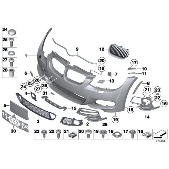 IOE-BMW Tampon Ön Pdc M 51118035777 E92 LCI  E93 LCI yedek parça