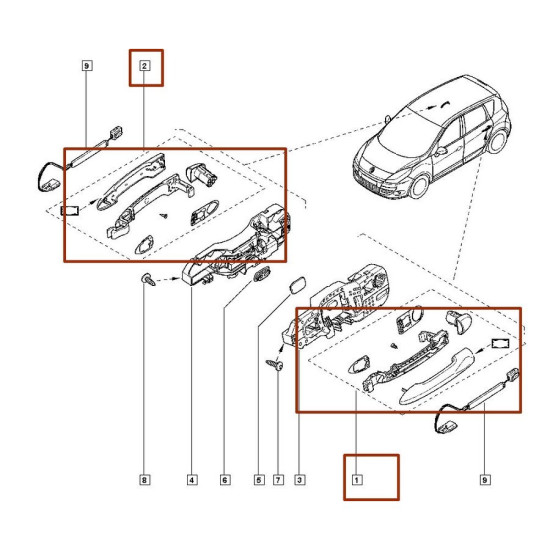 İthal Kapı Dıs Açma Kolu Takımı Megane Iıı Hatchback 806B03847R İthal Kapı Dıs Açma Kolu Takımı Megane Iıı Hatchback 806B03847R yedek parça