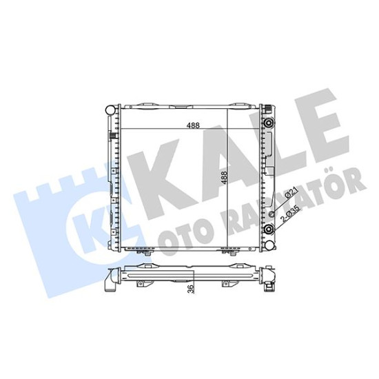 Mercedes KALE Su Radyatoru A1245006303 W124 Mercedes KALE Su Radyatoru A1245006303 W124 yedek parça