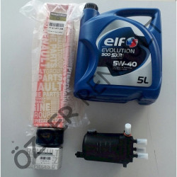 Clio 2 - II Yağ Bakım Seti(Yağ Filtresi+Hava Filtresi+Mazot Filtresi+5/40 5Lt Elf Motor) 7700274177 - 7701477208 - 7701061576