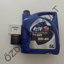 Clio 3 - III Yağ Bakım Seti ( Yağ Filtresi+5/40 5Lt Evolutıon Elf Motor) 8200768927