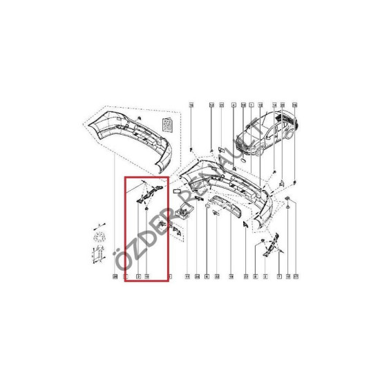 Clio Symbol Joy Arka Tampon Bağlantı Ayağı Sağ 850446322R Clio Symbol Joy Arka Tampon Bağlantı Ayağı Sağ 850446322R yedek parça