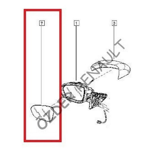 Duster 2 - II Dış Ayna Camı Sol 963666560R yedek parça