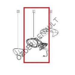 Duster 2 - II Dış Ayna Camı Sol Kör Nokta Sensörlü 963023958R