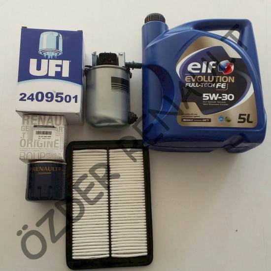 Kadjar Yağ Bakım Seti ( Yağ Filtresi+Hava Filtresi+Mazot Filtresi+5/30 5 Lt Partikül Elf Motor Yağı) 152089599R - 165464EA0C - 164004EA1B Kadjar Yağ Bakım Seti ( Yağ Filtresi+Hava Filtresi+Mazot Filtresi+5/30 5 Lt Partikül Elf Motor Yağı) 152089599R - 165464EA0C - 164004EA1B yedek parça