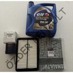 Kadjar Yağ Bakım Seti ( Yağ Filtresi+Hava filtresi+Polen Filtresi+5/30 5Lt Partikül Elf Motor Yağı) 152089599R - 165464EA0C - 272771128R Kadjar Yağ Bakım Seti ( Yağ Filtresi+Hava filtresi+Polen Filtresi+5/30 5Lt Partikül Elf Motor Yağı) 152089599R - 165464EA0C - 272771128R