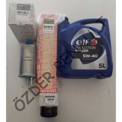Logan 1 - I Yağ Bakım Seti ( Yağ Filtresi+Hava Filtresi+Mazot Filtresi 5/40 5Lt Elf Motor) 7700274177 - 7701477208 - 7701478547