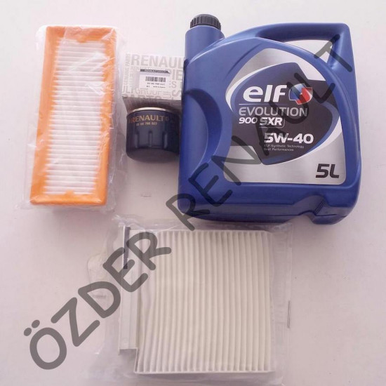 Logan 1 - I Yağ Bakım Seti ( Yağ Filtresi+Hava Filtresi+Polen Filtresi+5/40 5Lt Elf Motor Yağı) 8200768927 - 8200985420 - 7701062227 yedek parça