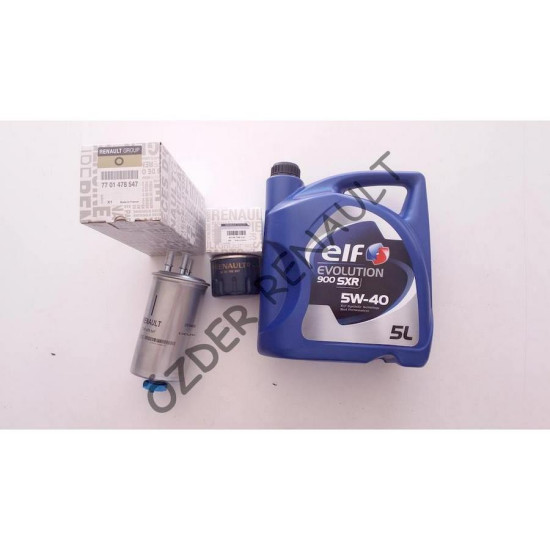 Logan 1 - I Yağ Bakım Seti ( Yağ Filtresi+Mazot Filtresi+5/40 5Lt Elf Motor Yağı) 8200768927 - 7701478547 Logan 1 - I Yağ Bakım Seti ( Yağ Filtresi+Mazot Filtresi+5/40 5Lt Elf Motor Yağı) 8200768927 - 7701478547 yedek parça
