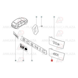 Mais Arka Monogram Tk. (Dcı) Megane Iıı Hatchback 908893806R