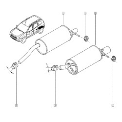 Mais Arka Susturucu Duster Duster 4X4 Faz 2 200107032R Mais Arka Susturucu Duster Duster 4X4 Faz 2 200107032R