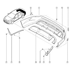 Mais Arka Tampon Alt Parça Fluence 960309363R
