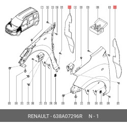 Mais Çamurluk İzolasyonu Lodgy 638A07296R Mais Çamurluk İzolasyonu Lodgy 638A07296R