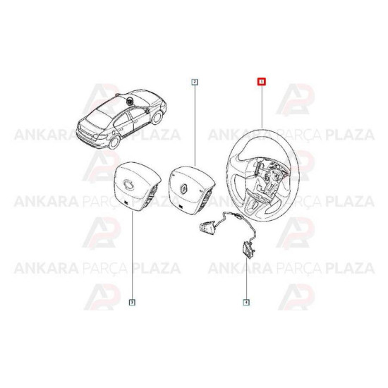 Mais Direksiyon Simidi Fluence 484001179R yedek parça