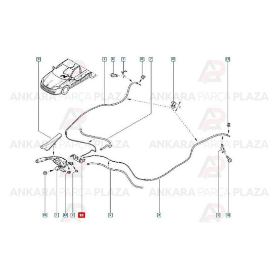Mais El Frenı Durdurucusu Laguna Iıı 365300001R yedek parça