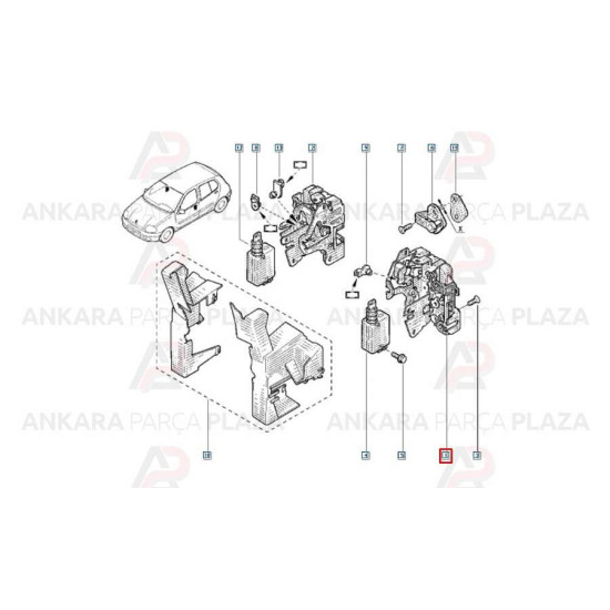 Mais Kapı Kılıdı Ön Sol Clıo Iı 8200138037 yedek parça