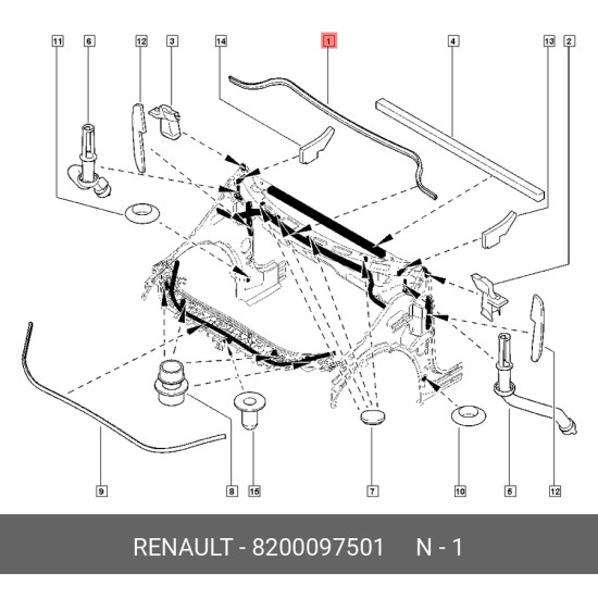 Mais Motor Kaput Alt Fitili 8200097501 yedek parça