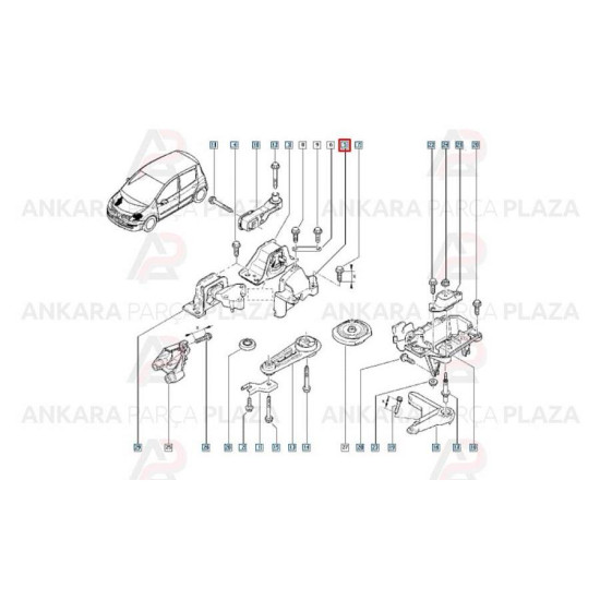 Mais Motor Kulağı Clıo Iıı 8200499925 yedek parça