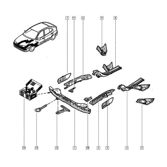 Mais Ön Alt Travers Megane 7751700347 Mais Ön Alt Travers Megane 7751700347 yedek parça