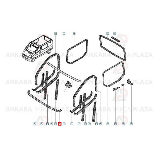 Mais Ön Cam Alt Fitili Trafıc Iı 7701068975 Mais Ön Cam Alt Fitili Trafıc Iı 7701068975 yedek parça