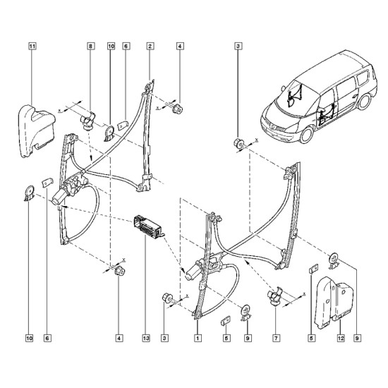 Mais Ön Cam Krikosu Tamir Takımı Espace Iv 8201258720 yedek parça