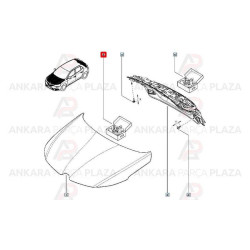 Mais Ön Kaput Agraf Takımı Megan Iv Sedan 651009364R Mais Ön Kaput Agraf Takımı Megan Iv Sedan 651009364R