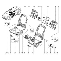 Mais Ön Koltuk Bel Ayar Kumanda Takımı Fluence 876910796R