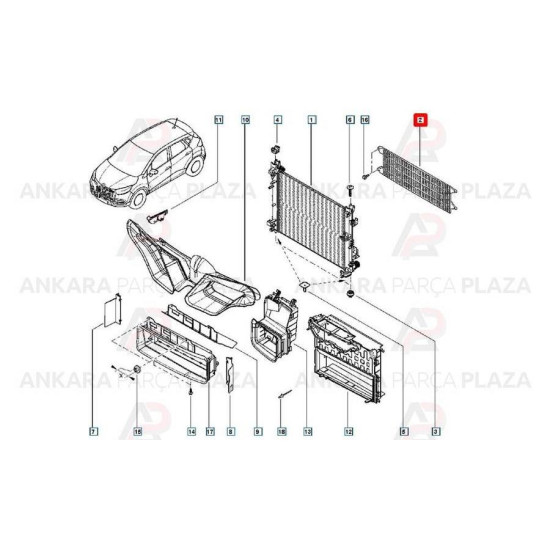 Mais Ön Tampon Orta Izgara Dokker 622549063R Mais Ön Tampon Orta Izgara Dokker 622549063R yedek parça
