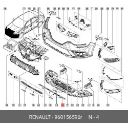 Mais Ön Tampon Spoyleri Megane Iv Sedan 960156596R