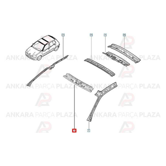 Mais Ön Tavan Traversi Clıo Iı Faz 2 7750842332 yedek parça