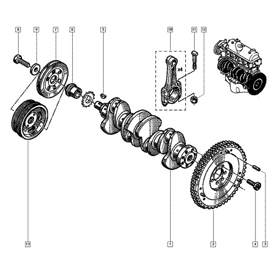 Mais Piston Kolu Exp Benzinli 7701467641 yedek parça