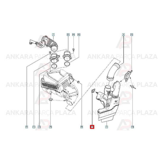 Mais Rezonatör Tapası Laguna Iıı 8200573990 yedek parça