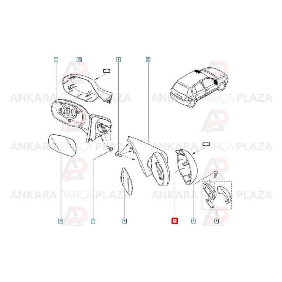 Mais Sag Dıkız Aynası Bakalıtı Yeni Symbol 7701067341 yedek parça