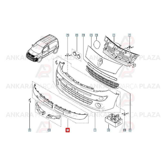 Mais Sağ/Sol Ön Tampon Çıta Takımı Yeni Kangoo 7701478132 yedek parça