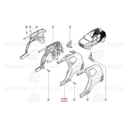 Mais Sol Arka Çamurluk Duster 4X4 781010968R