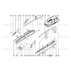 Mais Sol Arka Kapı Bandı Captur 828213766R