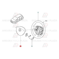 Mais Sürücü Hava Yastıgı Bm/Lm Renault 8200381848 Mais Sürücü Hava Yastıgı Bm/Lm Renault 8200381848