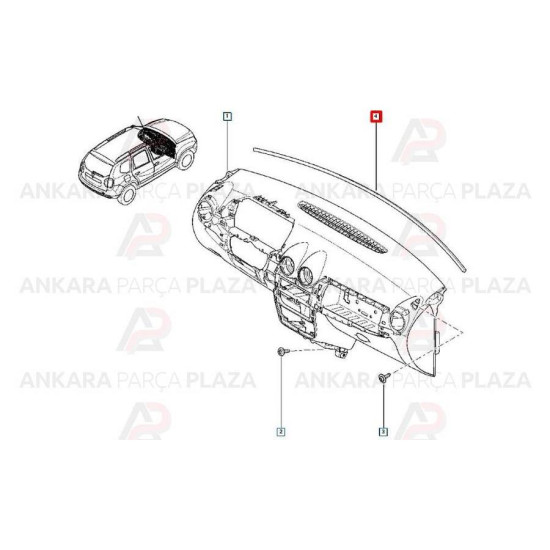 Mais Yapıskan Bant Duster 4X2 683106448R Mais Yapıskan Bant Duster 4X2 683106448R yedek parça