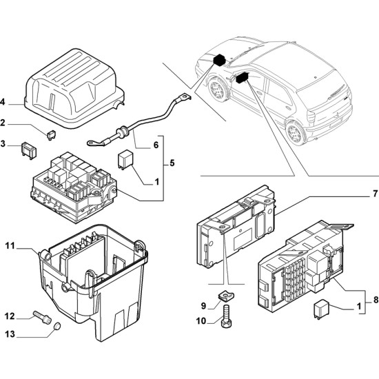 Marelli Sıgorta Kutusu 1.2 16V Palıo Albea 46809992 yedek parça