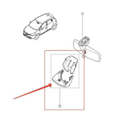 Megane 2 - II İç Dikiz Ayna Kapağı Takım 7701477256