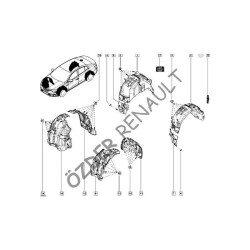 Megane 4 - IV Arka Çamurluk Davlumbazı Önün Önü 788124426R Megane 4 - IV Arka Çamurluk Davlumbazı Önün Önü 788124426R