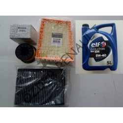 Megane 4 - IV Yağ Bakım Seti (Yağ Filtresi+Hava Filtresi+Polen Filtresi+Elf 5w40 5 LT Motor Yağı) 152095084R - 165468296R - 272771128R