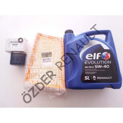 Scenic 3 - III Yağ Bakım Seti ( Yağ Filtresi+Hava Filtresi+5/40 5 Lt Elf Motor Yağı) 8200768927 - 8200820859